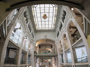 MADRID, SPAIN - DECEMBER 16 2022, Madrid City Hall interior, Communications Palace architecture landmark is a exhibit place
