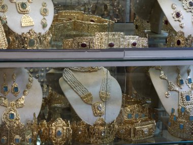 jewel shop in fes medina bazaar Morocco