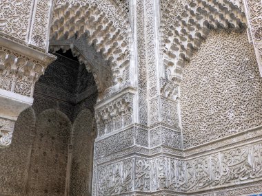 View of the Al-Attarine Madrasa in Fes, Morocco