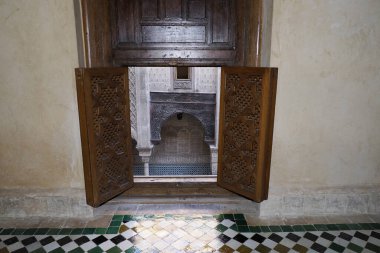 View of the Al-Attarine Madrasa in Fes, Morocco