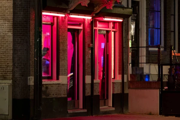 阿姆斯特丹红灯区房屋窗户详情 — 图库照片
