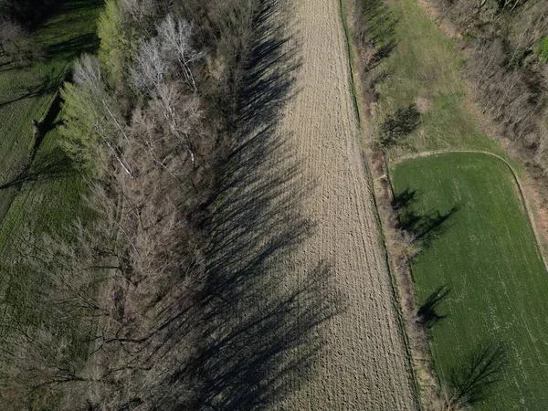 Farmed Fields Borghetto Borbera Peimonte Italy Village Aerial View Panorama — Stock Photo, Image