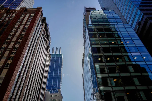 Νέα Υόρκη Manhattan Ουρανοξύστες Θέα Από Δρόμο Προς Την Κορυφή — Φωτογραφία Αρχείου