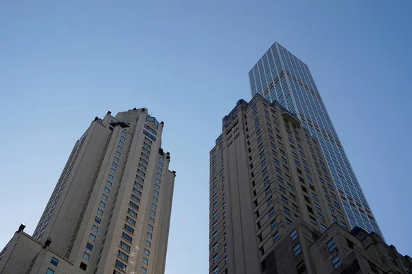 New York City Manhattan Wolkenkratzer Blick Von Der Straße Auf — Stockfoto
