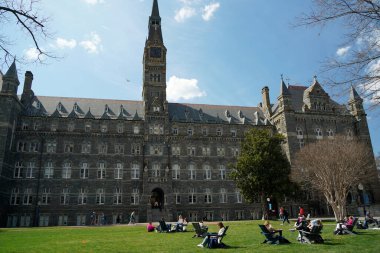 Washington DC Georgetown Üniversitesi güneşli bir günde
