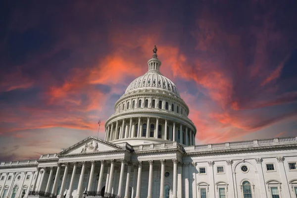 Zonsondergang Licht Washington Capitol Detail Usa — Stockfoto