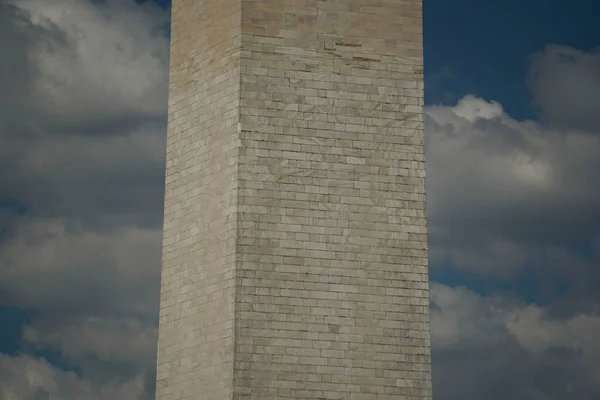 Das Washington Denkmal Detail Auf Dem Tiefblauen Himmelshintergrund — Stockfoto