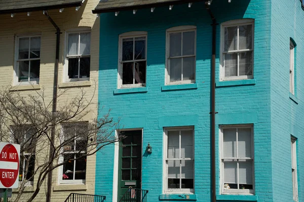 Abd Washington Georgetown Boyalı Evler Detayı — Stok fotoğraf