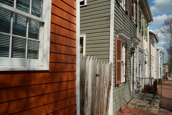 Eua Washington Georgetown Pintado Detalhes Casas — Fotografia de Stock