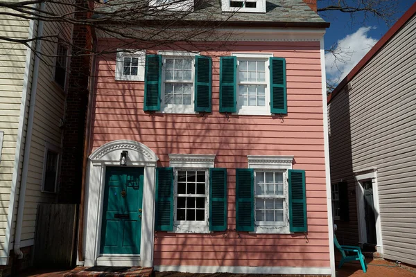 Eua Washington Georgetown Pintado Detalhes Casas — Fotografia de Stock