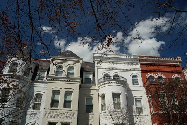 Usa Washington Georgetown Geschilderd Huizen Detail — Stockfoto