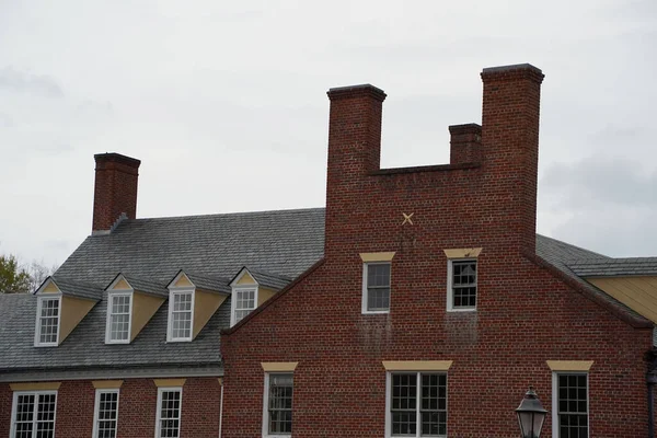 Исторические Дома Вильямсбурге Виргиния — стоковое фото