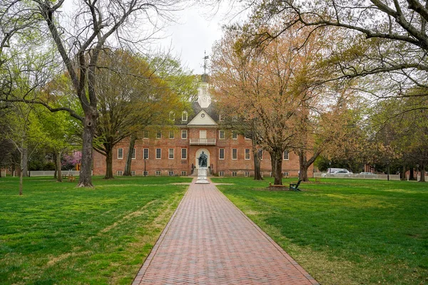 Вілліам Початковий Університет Були Зареєстровані 1693 Році Вільямсбурзі Virginia Usa — стокове фото