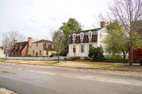 ウィリアムズバーグ バージニア歴史的家屋アメリカ合衆国 — ストック写真