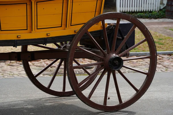 Wóz Rydwanowy Williamsburh Virgina Historyczne Domy Usa — Zdjęcie stockowe