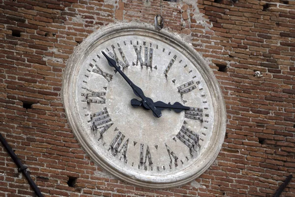 Ρολόι Πύργος Της Παλιάς Noli Μεσαιωνικό Χωριό Liguria Italy — Φωτογραφία Αρχείου