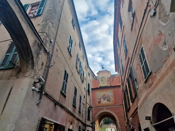 Finalborgo Liguria Középkori Falu Olaszország — Stock Fotó
