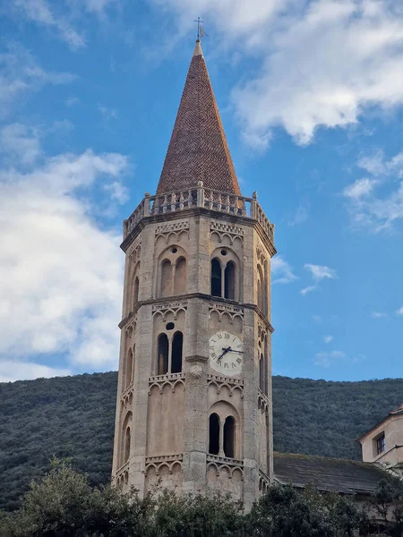 Talya Nın Ortaçağ Köyü Finalborgo Liguria San Biagio — Stok fotoğraf