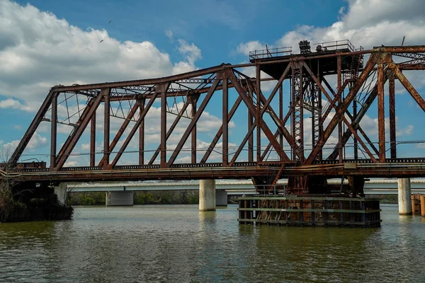 Long Bridge Widok Rejsu Potomac Rzeki Washignton Rzece Taksówką Wodną — Zdjęcie stockowe