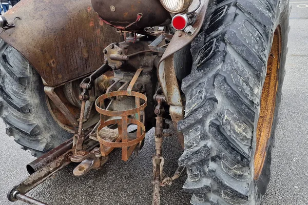 Agricultura Vieja Granja Tractor Detalle Histórico — Foto de Stock