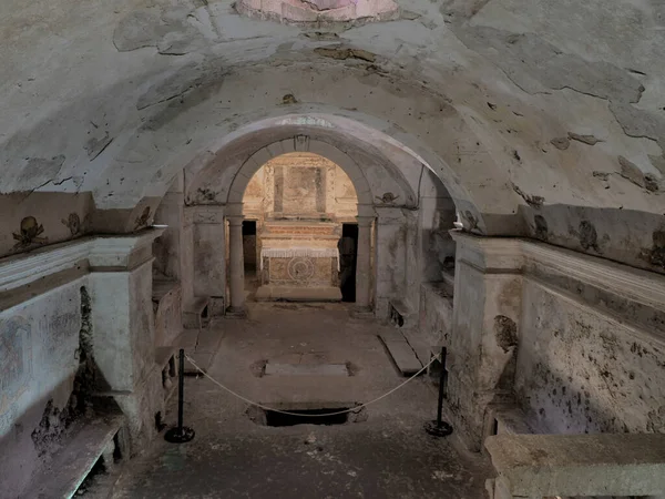 Prisión Borbón Siracusa Encuentra Ortigia Cerca Del Templo Apolo Isla — Foto de Stock