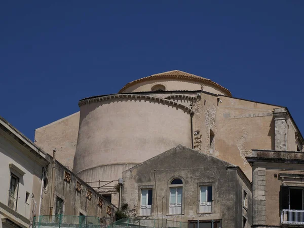 Ortigia Syracuse Edificios Antiguos Vista Calle Día Soleado Sicilia Italia — Foto de Stock