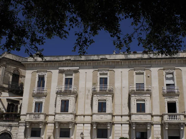 Ortigia Syracuse Alte Gebäude Straßenansicht Sonnigen Tag Sizilien Italien — Stockfoto