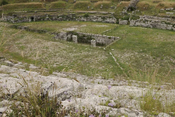 Het Romeinse Amfitheater Van Syracuse Sicilië Italië — Stockfoto