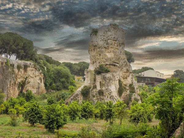 Ohr Des Dionysos Und Höhle Des Nymphäums Grotta Del Ninfeo — Stockfoto