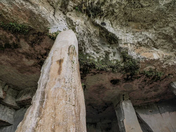 Ucho Dionizosa Jaskinia Nymphaeum Grotta Del Ninfeo Sztucznej Jaskini Greckim — Zdjęcie stockowe