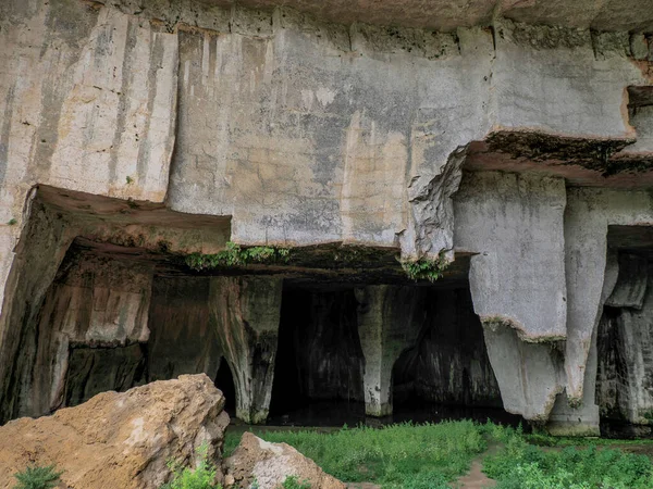Fül Dionüszosz Barlang Nymphaeum Grotta Del Ninfeo Mesterséges Barlang Görög — Stock Fotó