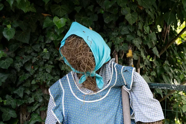 Scarecrow Vendersi Village Piedmont Italy — Stock Photo, Image
