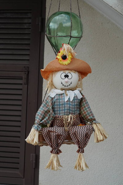 The scarecrow of vendersi village piedmont italy