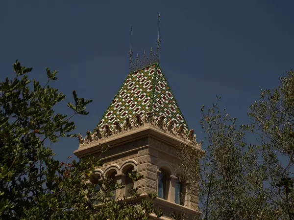 Parque Barcelona Guell España Gaudí Obra Maestra —  Fotos de Stock