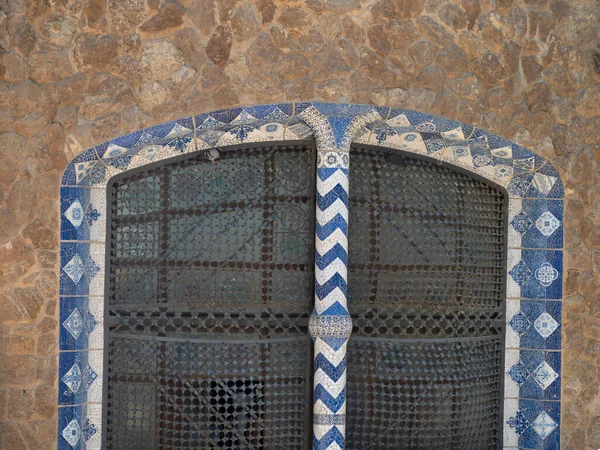 Arcydzieło Hiszpańskiego Guell Park Barcelona Gaudi — Zdjęcie stockowe