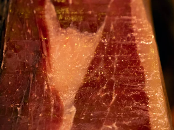 腌制陈酿火腿果酱意大利泡菜巴塞罗纳果海鲜火腿食品市场 — 图库照片