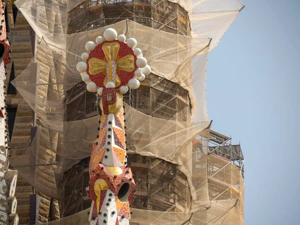 圣家族教堂西班牙巴塞罗那下施工 — 图库照片
