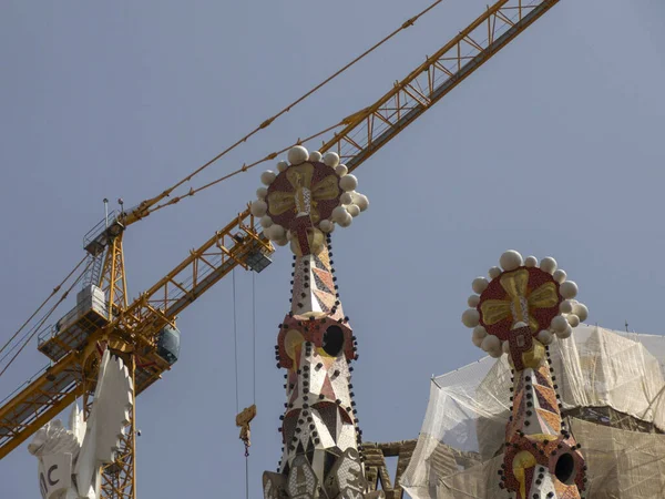 Sagrada Familia Barcelona Spagna Costruzione — Foto Stock