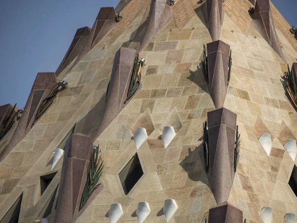 Sagrada Familia Барселона Испания Стадии Строительства — стоковое фото