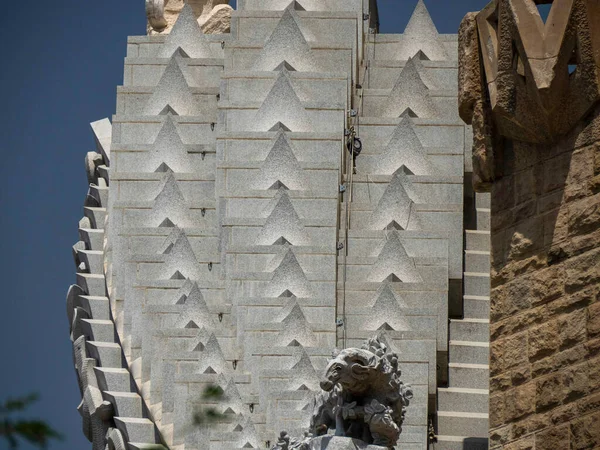 圣家族教堂西班牙巴塞罗那下施工 — 图库照片