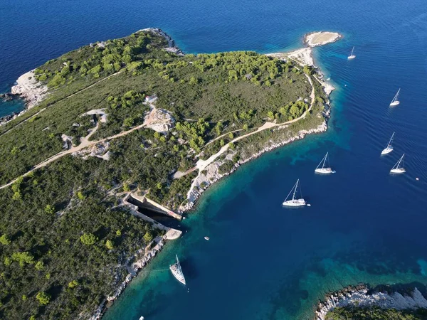 Подводная Мировая Война Ангар Острове Вис Итальянская Лисса Остров Хорватия — стоковое фото
