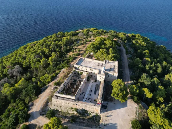 Fort Île Vis Italien Lissa Île Croatie Dans Mer Adriatique — Photo