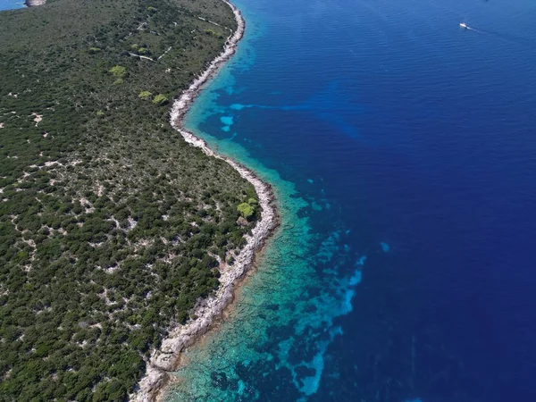 Ilha Vis Lissa Italiana Ilha Croácia Mar Adriático Ilha Principal — Fotografia de Stock