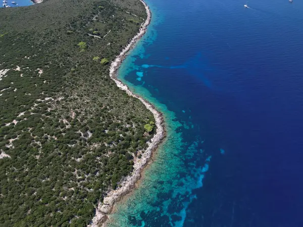 Ilha Vis Lissa Italiana Ilha Croácia Mar Adriático Ilha Principal — Fotografia de Stock