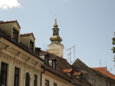 eski Zagreb kasabası Hırvat mimari kent binası