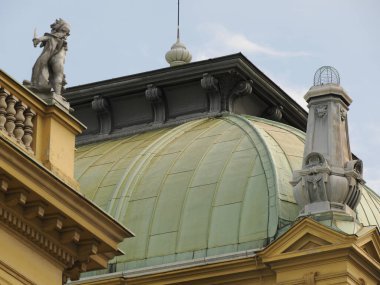 Zagreb 'deki Hırvat Ulusal Tiyatrosu Hırvatistan Operası mimari kent binası