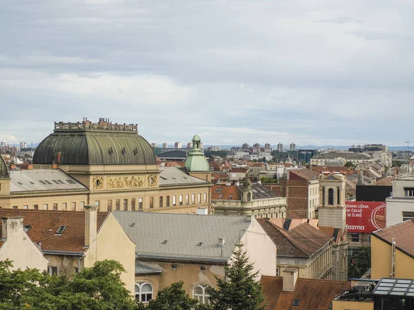 Загреб Хорватія Архітектура Міська Будівля Вид Годинникової Вежі — стокове фото