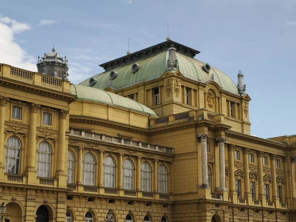 Teatro Nacional Croata Zagreb Opera Zagreb Croácia Arquitetura Cidade Edifício — Fotografia de Stock