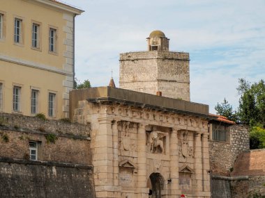 Zadar Şehri Hırvat Ortaçağ Kasabası