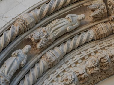 Sibenik 'teki St. James Katedrali, Hırvatistan' daki detay ve dünya mirası sahası